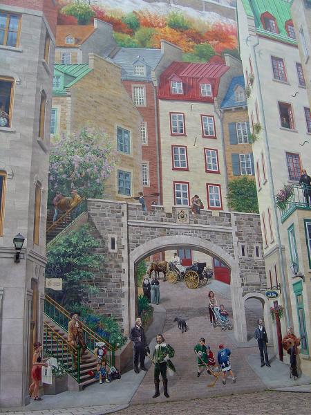 Fresque, place royale, Québec