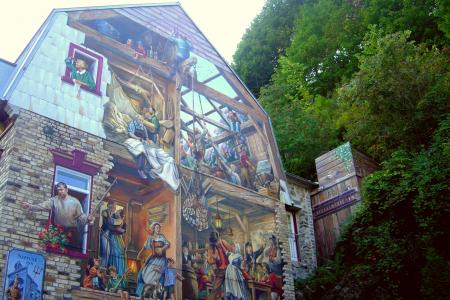 Fresque, place royale, Québec